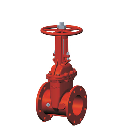 OS&Y Resilient Seated Gate Valve, Flanged Ends , 300PSI